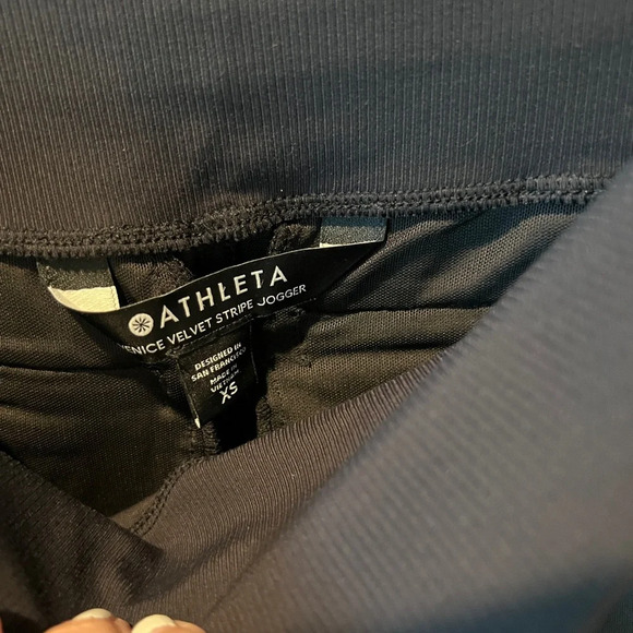 Athleta women’s Venice Velvet stripe jogger size XS - Picture 7 of 12